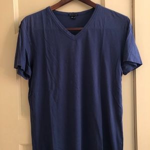 Navy, high v neck tshirt